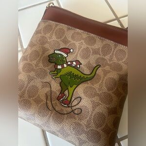 Authentic Coach Holiday Dinosaur Crossbody Pre-Owed*Read Description*